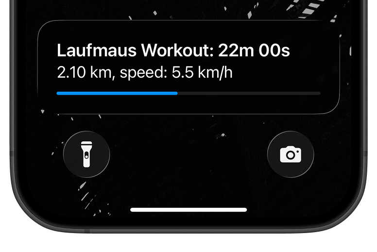 Laufmaus Live Activity Screenshot