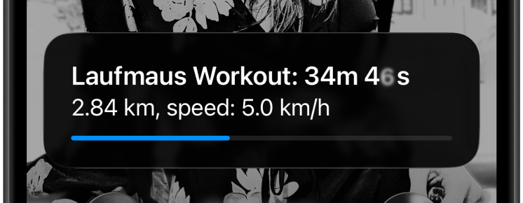 Laufmaus Live Activity Screenshot